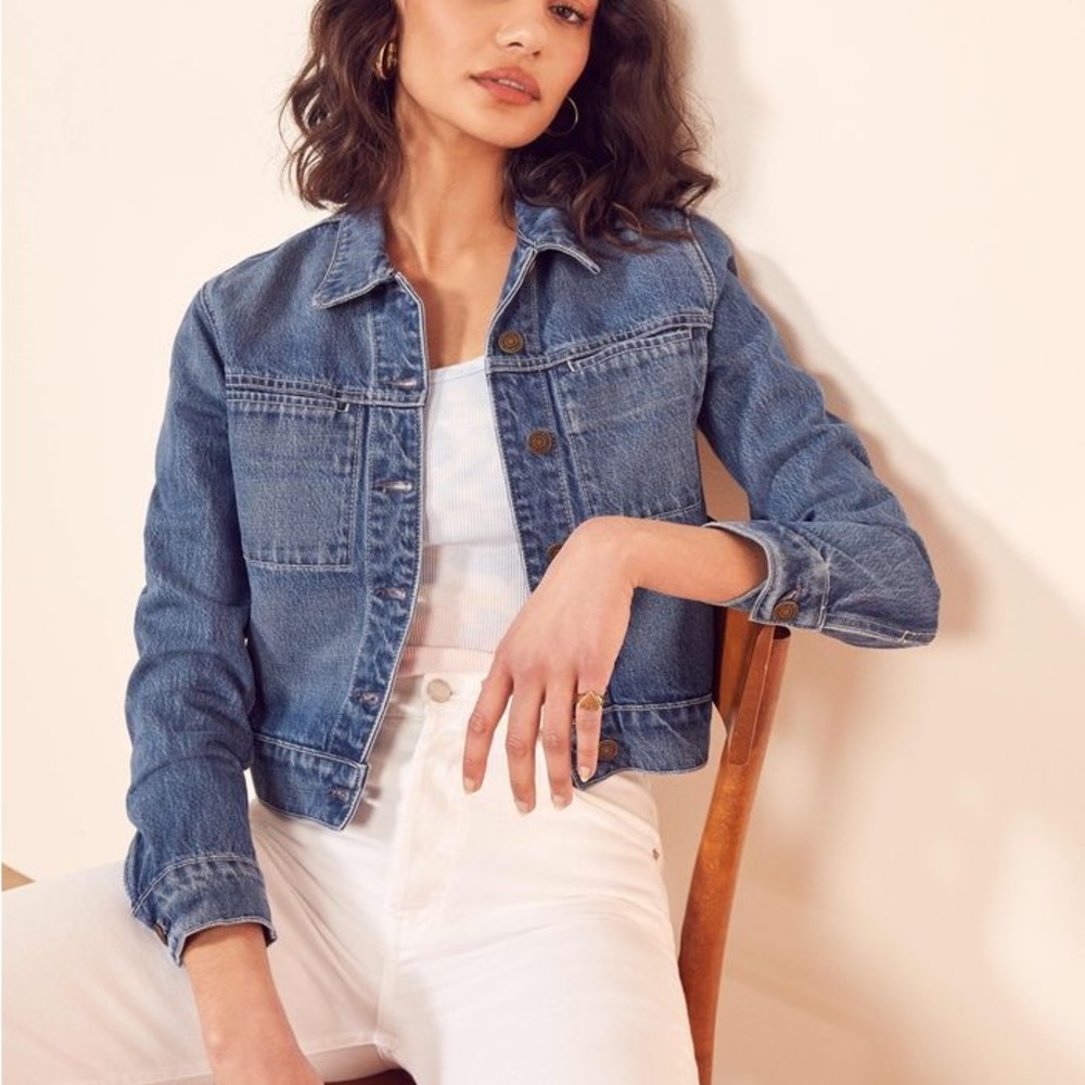 Reformation Blue Denim Jean Jacket
